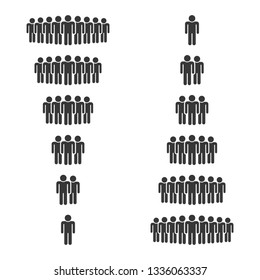 People Icons Work Group Team, Persons Crowd Symbol Vector Illustration