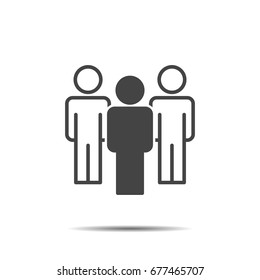 People Icons work group Team Vector . Business People Different From Group