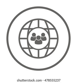 People  icon,vector. Flat design.