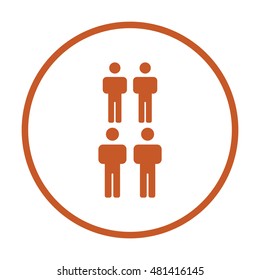 People  icon,vector. Flat design.