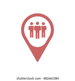 People  icon,vector. Flat design.