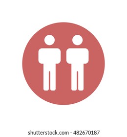 People  icon,vector. Flat design.