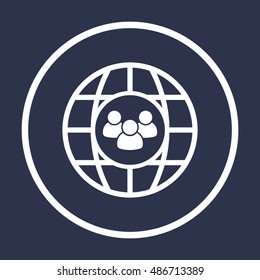 People  icon,vector. Flat design.