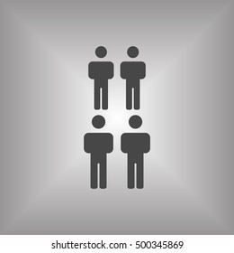 People  icon,vector. Flat design.