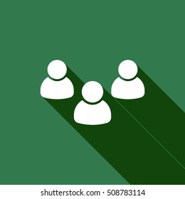 People  icon,vector. Flat design.