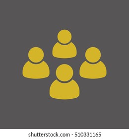 People  icon,vector. Flat design.