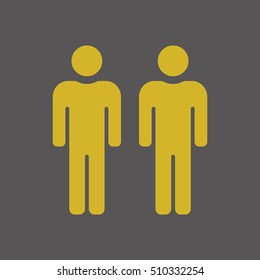 People  icon,vector. Flat design.