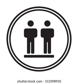 People  icon,vector. Flat design.