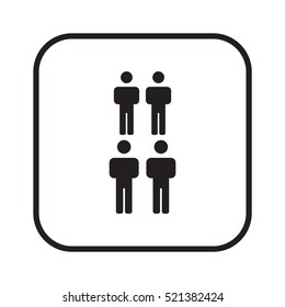 People  icon,vector. Flat design.