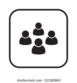 People  icon,vector. Flat design.