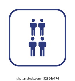 People  icon,vector. Flat design.