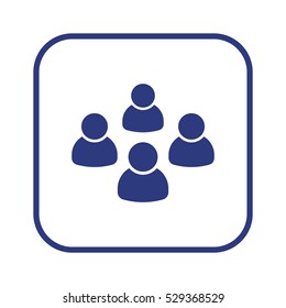 People  icon,vector. Flat design.