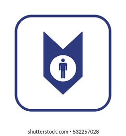 People  icon,vector. Flat design.