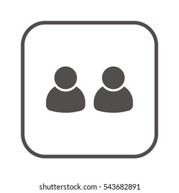 People  icon,vector. Flat design.