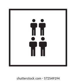 People  icon,vector. Flat design.