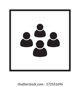 People  icon,vector. Flat design.