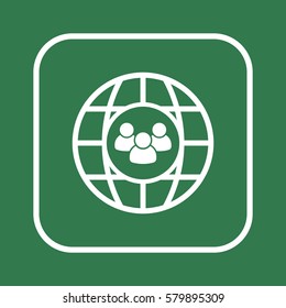 People  icon,vector. Flat design.