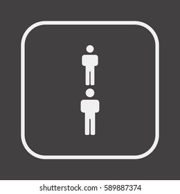 People  icon,vector. Flat design.