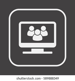 People  icon,vector. Flat design.