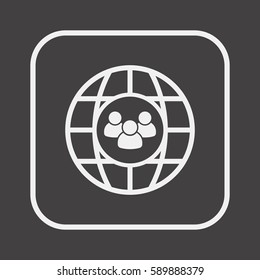 People  icon,vector. Flat design.
