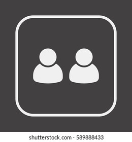 People  icon,vector. Flat design.