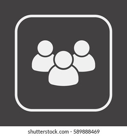 People  icon,vector. Flat design.