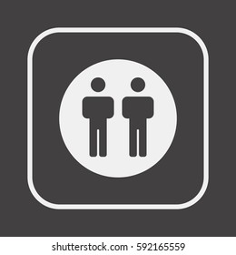 People  icon,vector. Flat design.