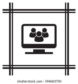 People  icon,vector. Flat design.