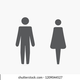 People icon,vector. Flat design. Wc icon. Toilet and restroom icon.