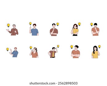 People Idea Concept Element Set