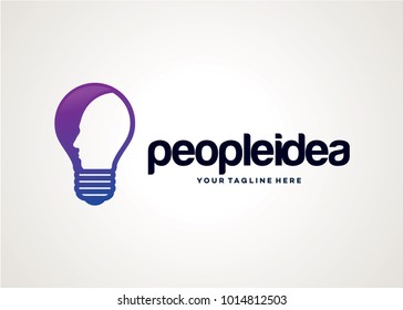 People Idea Logo Template Design Vector, Emblem, Design Concept, Creative Symbol