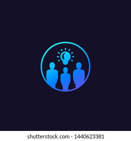 people with ideas icon with gradient