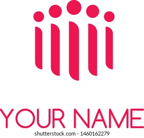 i people identification logotype icon