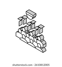 people identification technology isometric icon vector. people identification technology sign. isolated symbol illustration