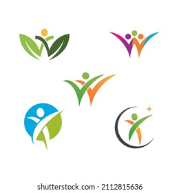 people illustration logo template vector design