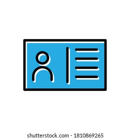 People information flat icon. Design template vector