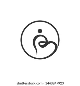 people and initial B logo template