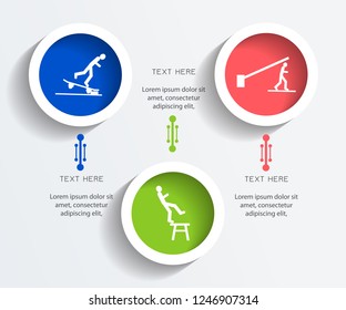 People injured in various cases. Vector multiple injury set.