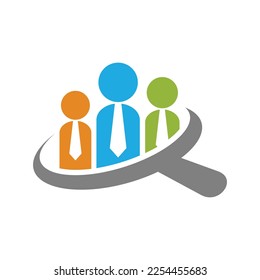people inside magnifying glass 2 logo