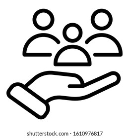 People insurance icon. Outline people insurance vector icon for web design isolated on white background