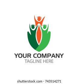 People insurance-Combines shield and people, flat design
