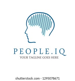 people intelligence quotient logo concept suitable for artificial technology development