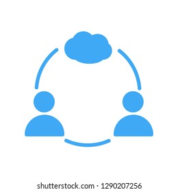 people interact through the cloud