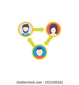 people interacting or team interaction icon