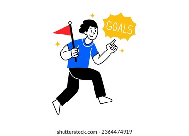 People Interested in Self Development Activity Illustration in flat style design for your education, school organization, finance, and business 