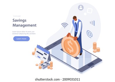People сharacter invest money to make financial success and gain. Business service for investment and financial earnings concept. Flat cartoon vector illustration.
