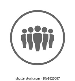 People. Isolated vector icon, sign, emblem, pictogram. Cursor,navigation concept. Flat style for design, web, logo or UI. Eps10
