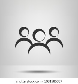 People. Isolated vector icon, sign, emblem, pictogram. Cursor,navigation concept. Flat style for design, web, logo or UI. Eps10