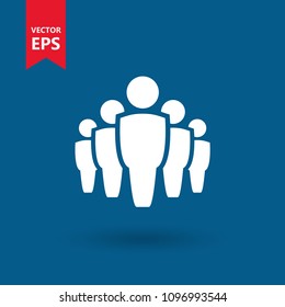 People. Isolated vector icon, sign, emblem, pictogram. Cursor,navigation concept. Flat style for design, web, logo or UI. Eps10