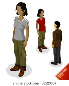 People Isometric. Isometric Series. Compose Your Own World Easily with Isometric Works.